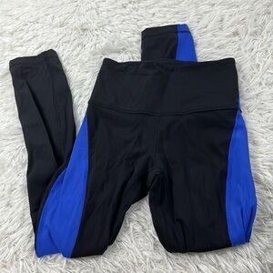 Lululemon Kick Serve Sweat Tight 25" Black / Blazer Blue / White
